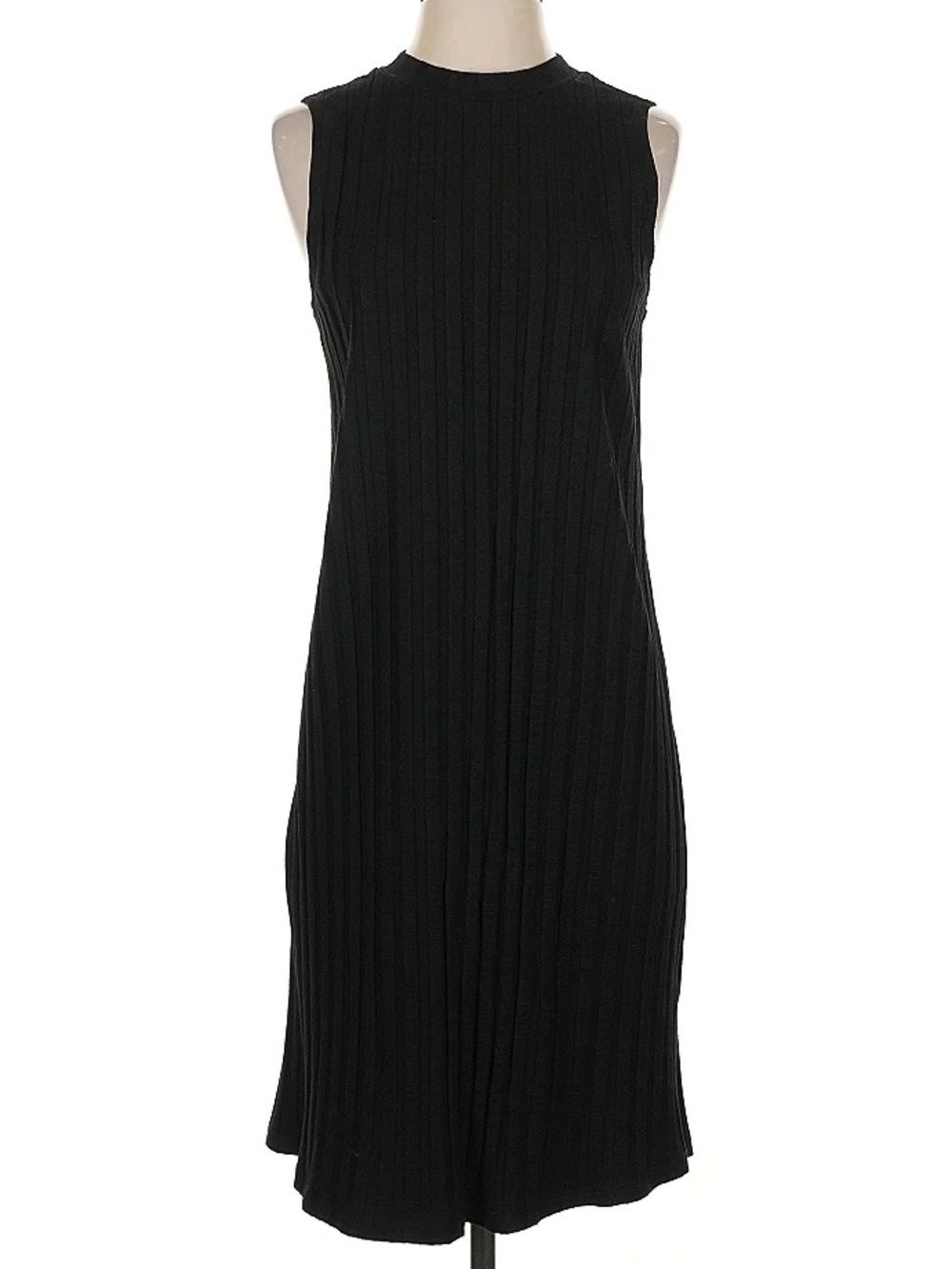 Eileen Fisher sleeveless black dress, midi, size L, EUC